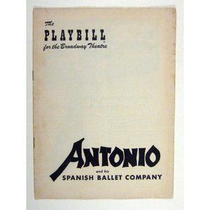 Antonio Spanish Ballet Playbill 1955 Carmen Rojas Rosita Segovia Paco Ruiz